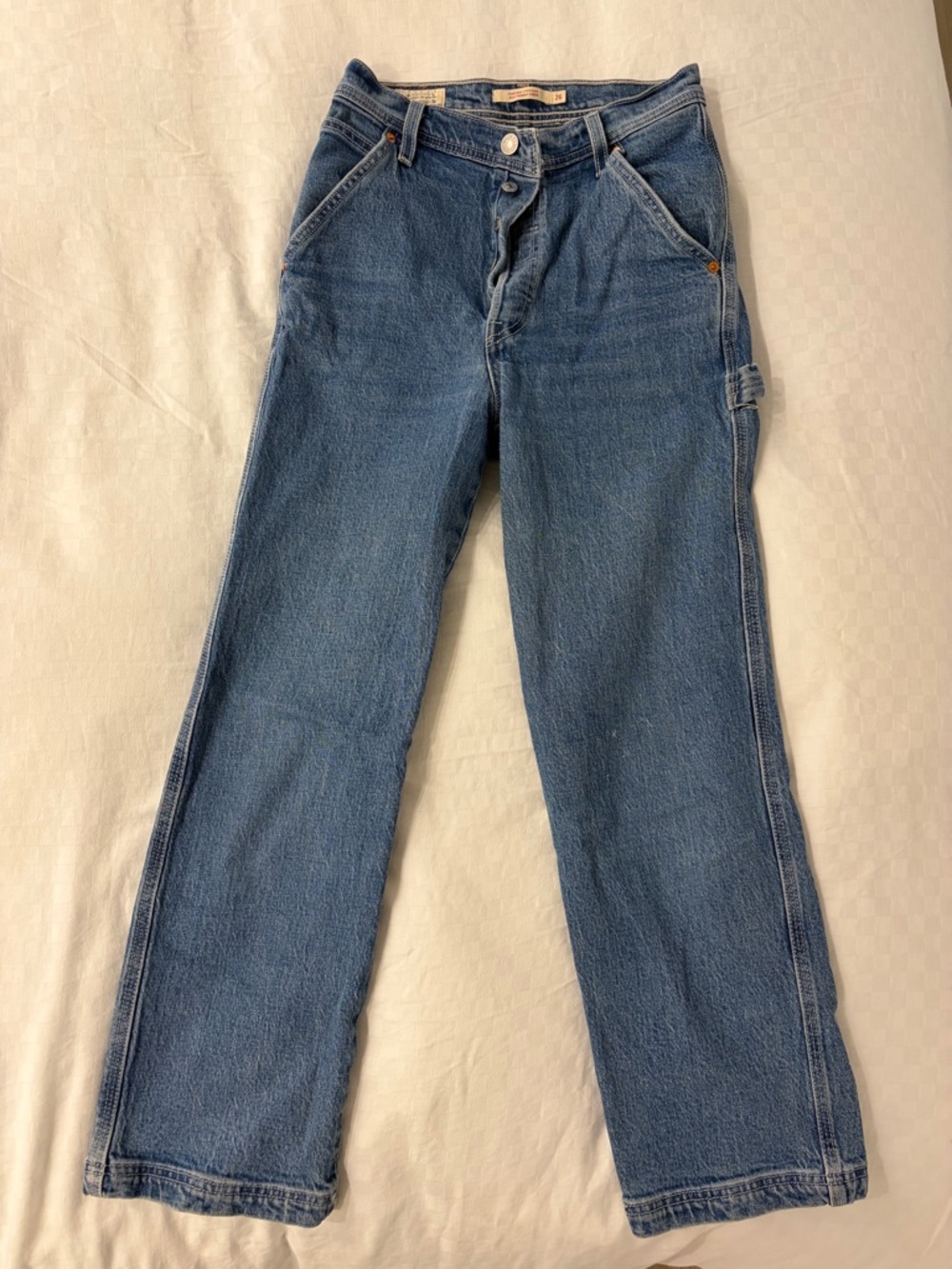 Levis Ribcage Straight Ankle Carpenter Denim Jeans